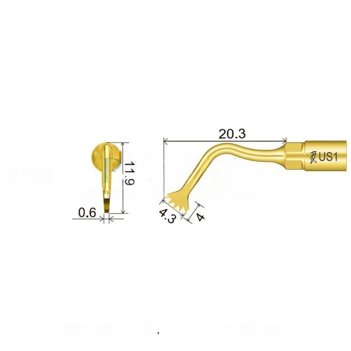 28-us1-marca-2 Końcówka chirurgiczna Woodpecker US1 do Mectron, Woodpecker Surgic Touch, Ultrasurgery i innych | Osteotomia - obrazek 2