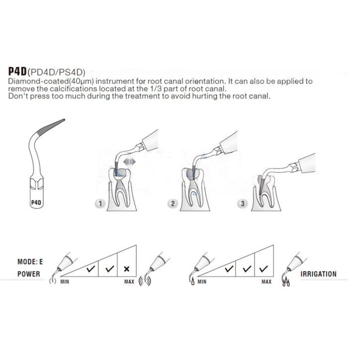 esquema-punta-p4d-ems-compatibles-woodpecker-28-p4d-marca Końcówka ultradźwiękowa Woodpecker P4D kompatybilna z EMS, Perio, DIAMOND - obrazek 2