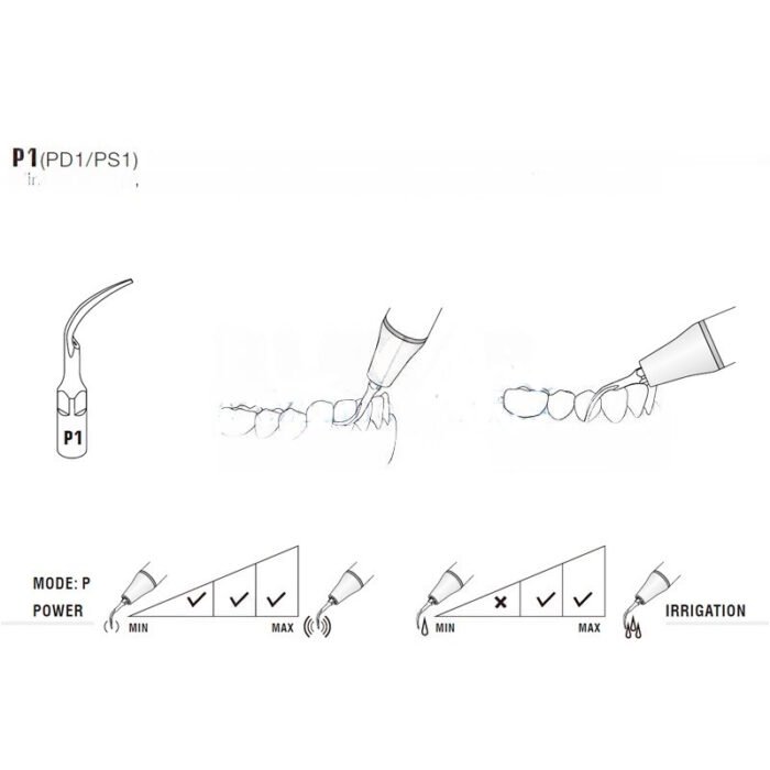 esquema-punta-pd1-satelec-compatibles-woodpecker-28-pd1-marca Punta ultrasonidos Woodpecker PD1 compatible Satelec, Perio - Imagen 3