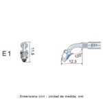 Punta Endochuck ultrasonidos Woodpecker E1 compatible EMS, Endo - Imagen 3