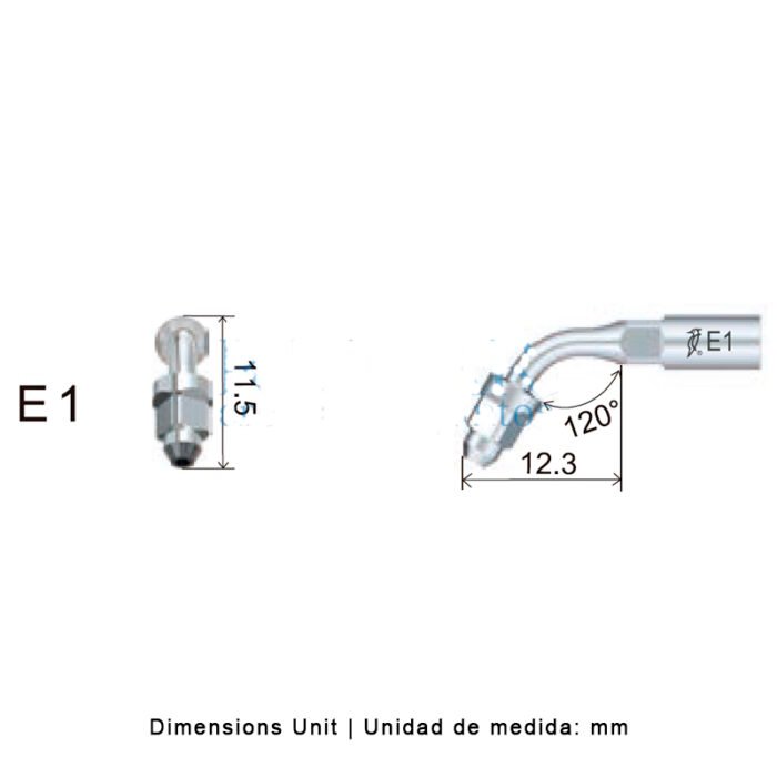 Punta Endochuck ultrasonidos Woodpecker E1 compatible EMS, Endo - Imagen 3