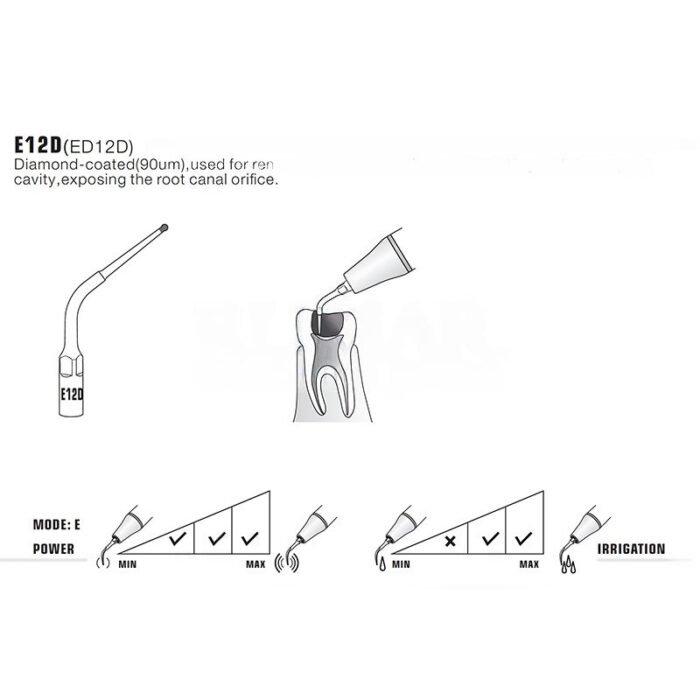 punta-woodpecker-dte-ems-28-e12d-3-marca Końcówka ultradźwiękowa Woodpecker E12D kompatybilna z EMS, DIAMOND Endo - obrazek 2