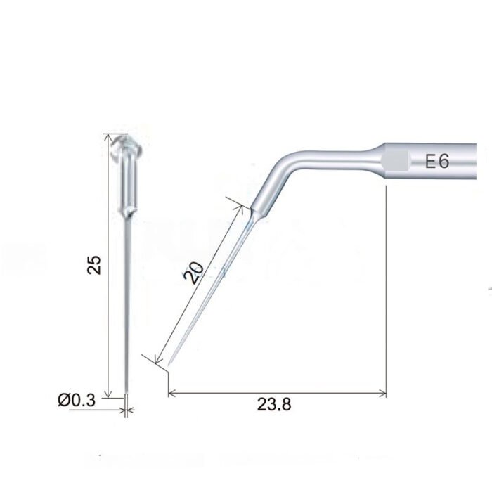 punta-woodpecker-dte-ems-28-e6-2-marca Końcówka ultradźwiękowa Woodpecker E6 kompatybilna z EMS, Endo - obrazek 3