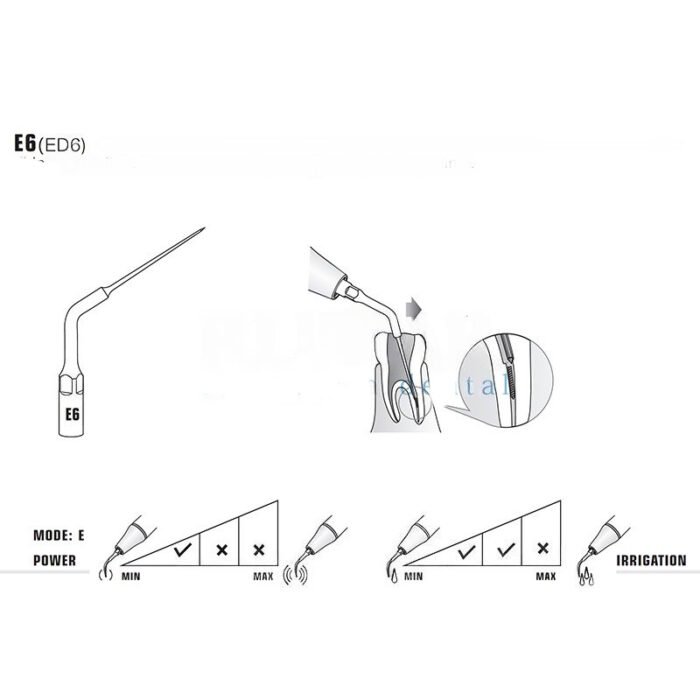 punta-woodpecker-dte-ems-28-e6-3-marca Końcówka ultradźwiękowa Woodpecker E6 kompatybilna z EMS, Endo - obrazek 2