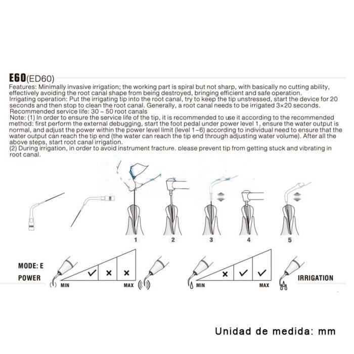 punta-woodpecker-dte-ems-28-ed60-3-marca Punta ultrasonidos Woodpecker ED60 compatible Satelec, Endo - Imagen 2