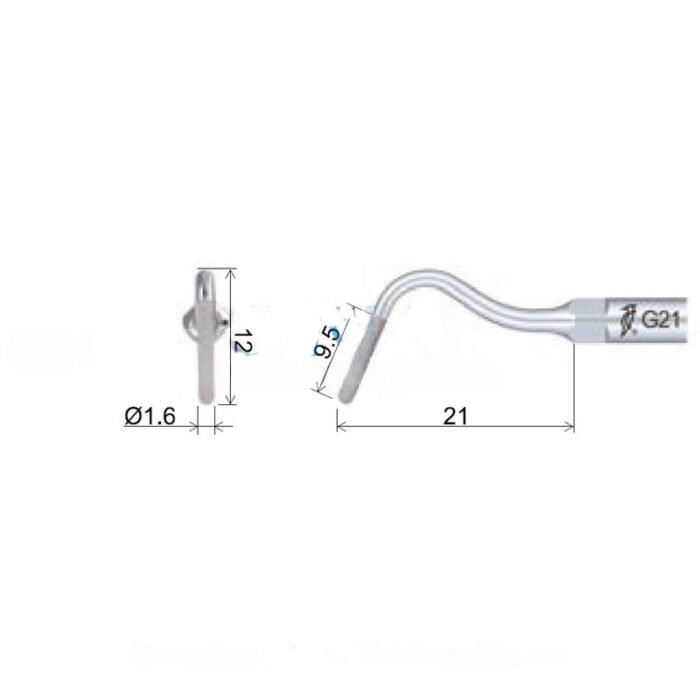 Punta ultrasonica Woodpecker G21 compatibile EMS, DIAMOND Carving - immagine 2