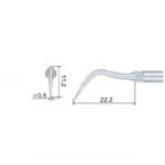 Ponteira de ecografia Woodpecker P4T compatível com EMS, Perio, TITANIUM - Image 2