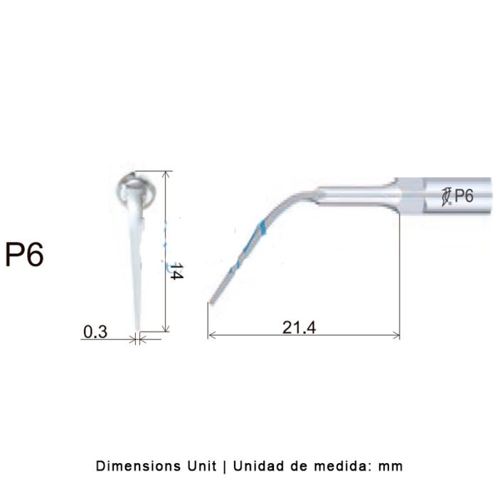 Woodpecker P6 Ultraschallspitze kompatibel mit EMS, Perio – Bild 2