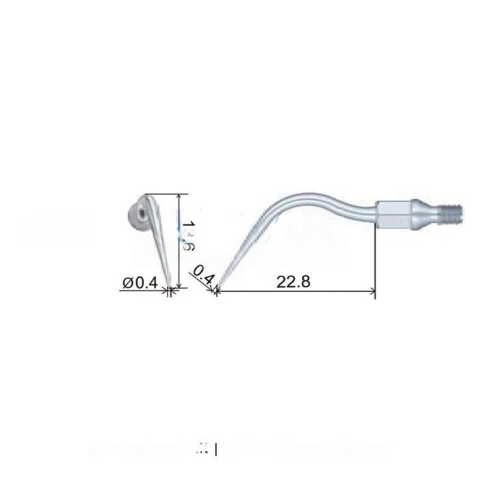 punta-woodpecker-dte-kavo-sonicflex-28-gk6-2-marca Wkładka perio GK6 (kątowa lewa) do skalera pneumatycznego ECO S2, kompatybilna z KaVo Sonicflex - obrazek 2