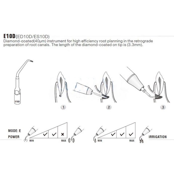 punta-woodpecker-dte-satelec-28-ed10d-3-marca Ponteira de ecografia Woodpecker ED10D compatível com Satelec, Endo DIAMOND - Image 2