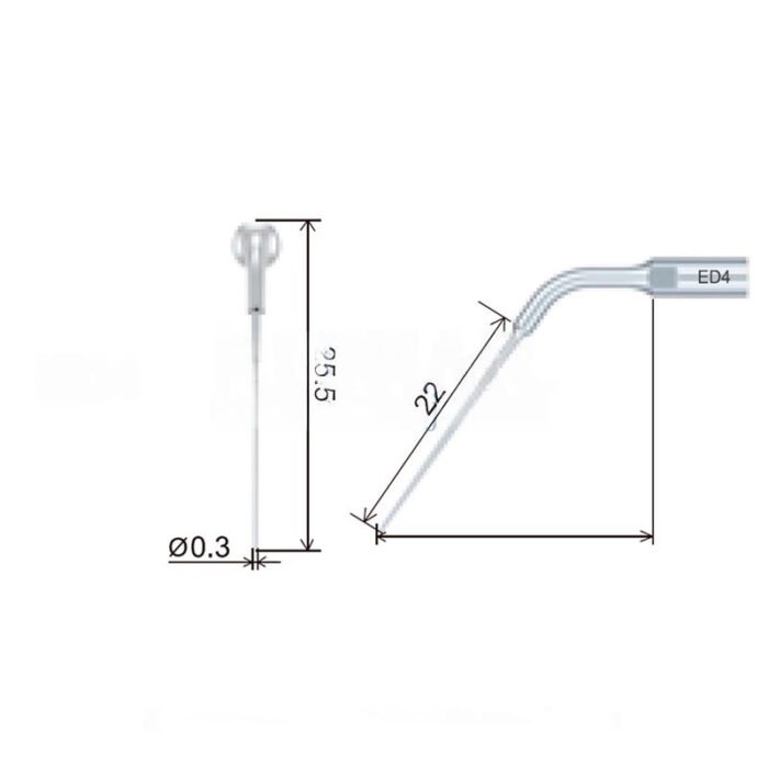 punta-woodpecker-dte-satelec-28-ed4-marca Końcówka ultradźwiękowa Woodpecker ED4 kompatybilna z Satelec, Endo - obrazek 2