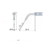 Punta ecografica Woodpecker ED5D compatibile con Satelec, Endo, DIAMOND - immagine 3