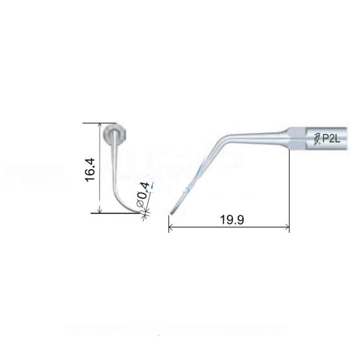 Punta ultrasonidos Woodpecker DTE PD2L Rosca tipo S, Perio (lado izquierdo) - Imagen 2