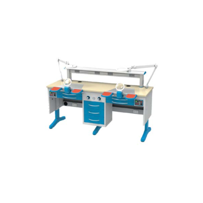 Doppelsitz-Labortisch JT-56(B) 1,8 m – mit Aspiration – Bild 1