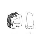 Kit de farol grupo LED + PCB com sensor e caixa branca lâmpada Alya