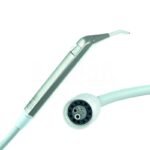 Seringue en acier Luzzani Minilight coudée 6F, connecteur CEFLA, 120 cm, grise