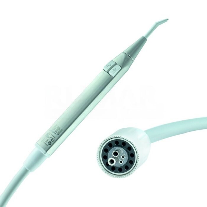 Luzzani Minilight Straight 6F Stahlspritze, CEFLA-Anschluss, 120 cm, grau – Bild 1