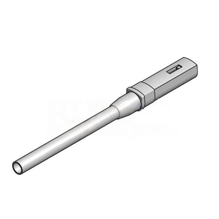 Tuyau complet pour seringue en acier Luzzani Minilight 3F, 170 cm, gris – Image 1