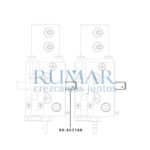 Vite estensione blocco FARO L= 55mm (2 Montanti)