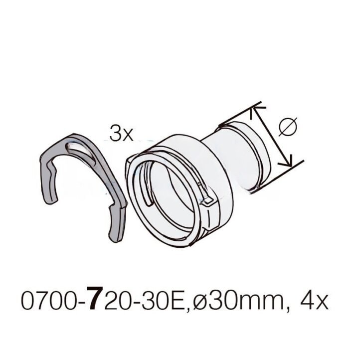 DürrConnect żeński do 30 mm (K), 5 sztuk - obrazek 1