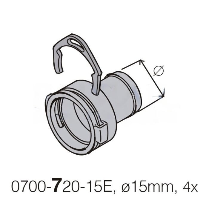 DürrConnect żeński do 15 mm (K), 5 sztuk - obrazek 1