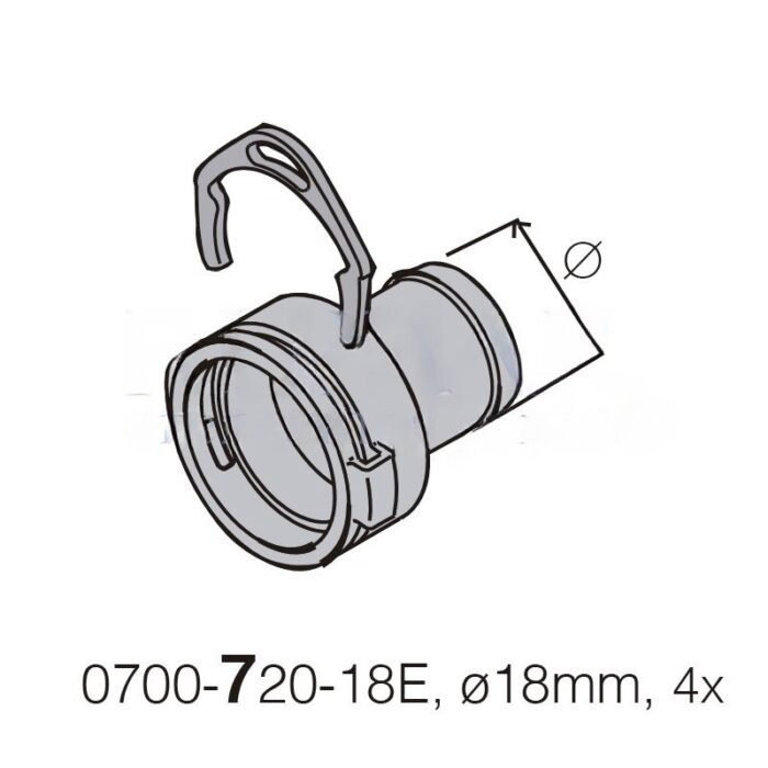 DürrConnect żeński do 18 mm (K), 5 sztuk - obrazek 1
