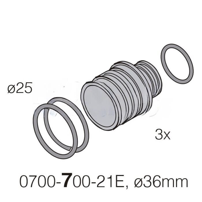 DürrConnect żeński do 36 mm (K), 5 sztuk - obrazek 1