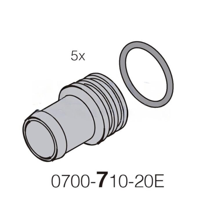 DürrConnect męski na 20 mm (K), 5 sztuk - obrazek 1