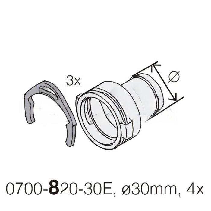 DürrConnect męski na 30 mm (G), 3 sztuki - obrazek 1