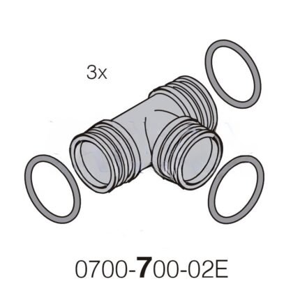 DürrConnect «T» 3 x macho (K), 5uds