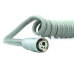 Mangueira de turbina TKD sem luz, Borden 3, extremidade aberta, encaracolada, 160cm, cinzento-escuro