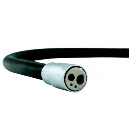 TKD-Turbinenschlauch ohne Licht, 4 Löcher, offenes Ende, 200 cm, schwarz