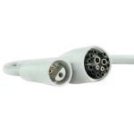 Manguera ultrasonidos TKD para Satelec Newtron sin luz, conector CEFLA, 135cm, ∅7mm, gris oscuro