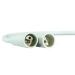 Tubo ultrasuoni TKD per Satelec Newtron/Suprasson senza luce, doppio connettore, diametro 200 cm x 7 mm, grigio