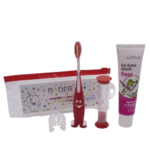 BADER® DENTAL® Zahnbürste mit Sanduhr und Zahnpasta für Kinder
