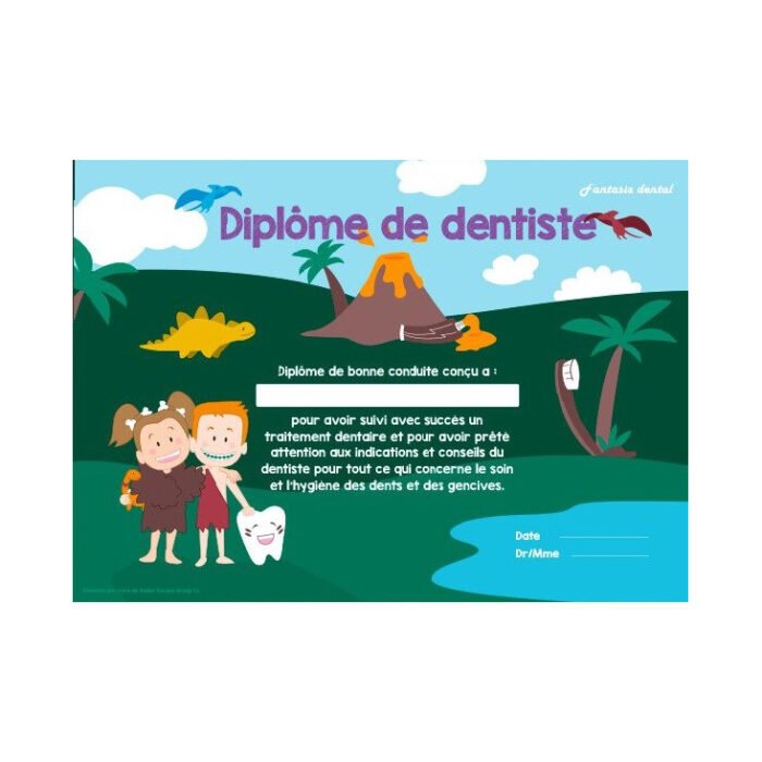 8417-DIPLOME-DENTAIRE-DIPLOMAS-FRANCES (2) BADER® DENTAL Gutes Patientendiplom auf Französisch – Bild 2
