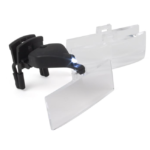 BINOKULARLUPE MIT KLEMME 3 LINSEN 1,5x- 2,5x - 3,5x LED-LICHT